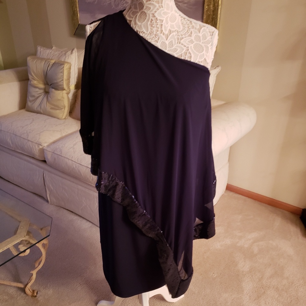 Xscape One Shoulder Cocktail Dress